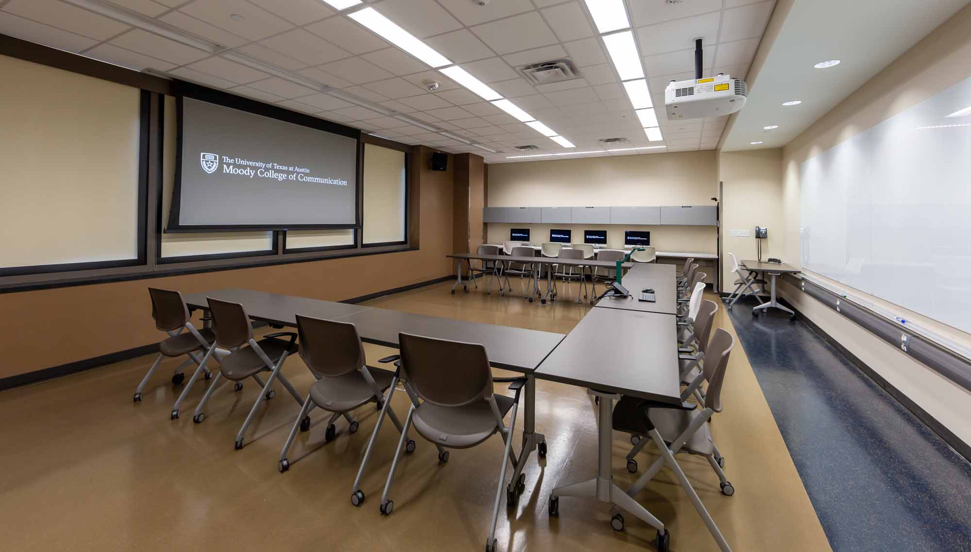 wide shot of student seating layout in DMC 3.210